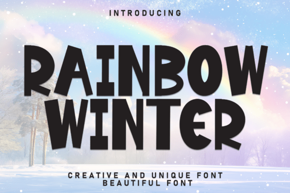 Enchant Your Designs with Rainbow Winter Typography